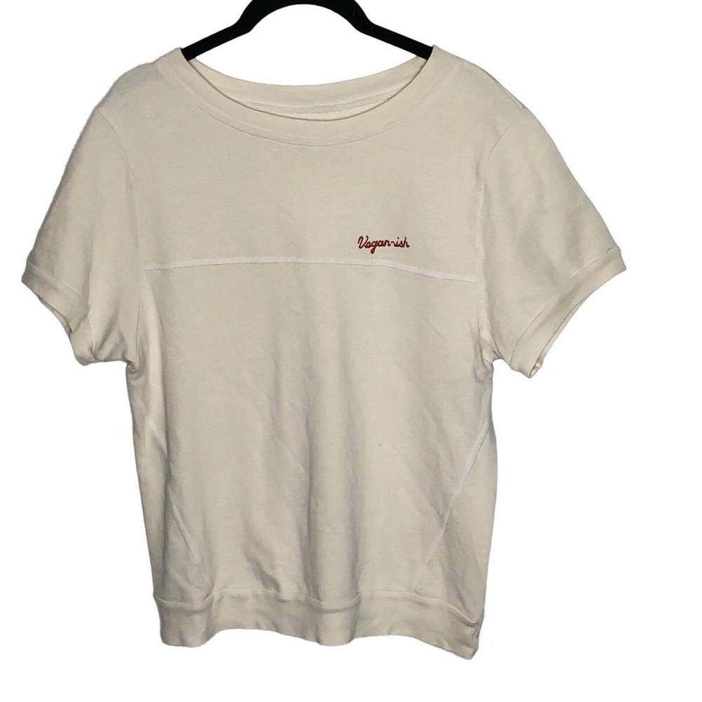 NEW Mate the Label Womens Short Sleeve Terry Shirt Top Size Medium Vegan-ish